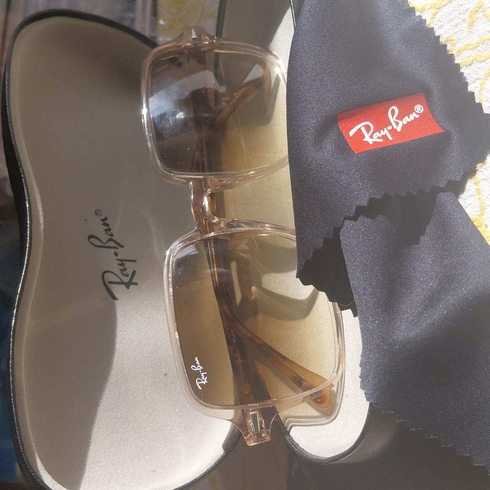 Ray-Ban Square-Frame Gradient Lense Sunglasses Tr… - image 1